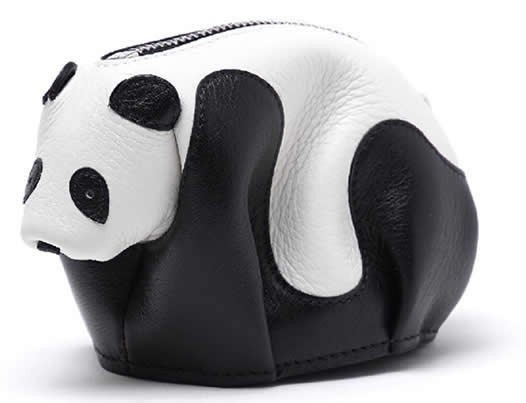 Handmade Leather Panda Shaped Coin Purse