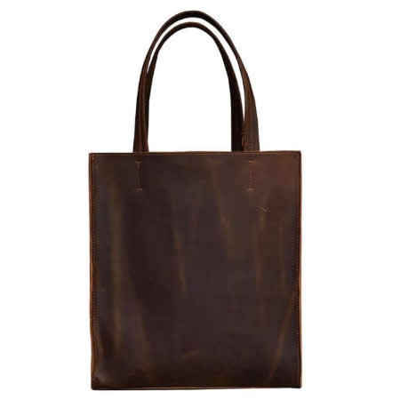 Handmade Leather Shoulder Bag Casual Big Bags Handbag 