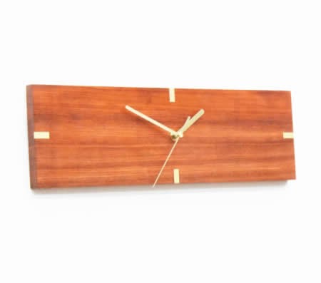 Handmade Modern Wall Clock,Red Rosewood