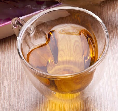 Heart Shaped Glass  Coffee Cup