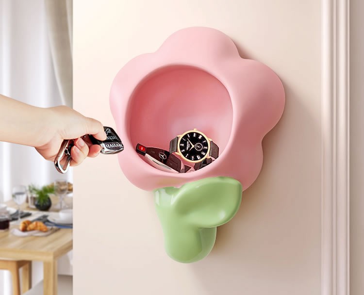 Home Organizing Flower Shaped Wall Storage Box 