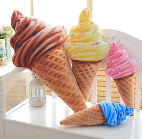  3D Ice Cream Throw Pillow Office Nap Pillow