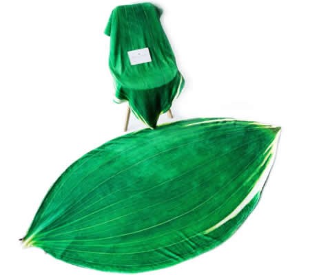 Leaf shape Soft Air Conditioning Blanket- Aspidistra Leaf