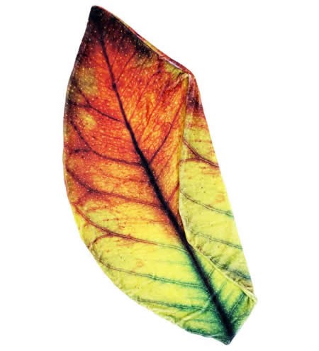 Leaf shape Soft Air Conditioning Blanket- Enchanting red leaf