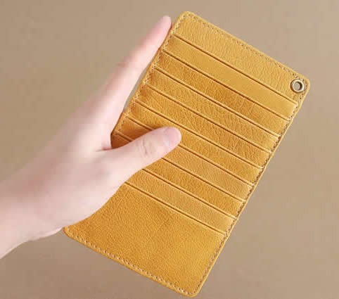 Handmade Leather Thin Credit Card Holder Multi-card Wallet