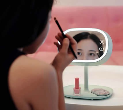 LED Lighted Makeup Mirror Table Lamp