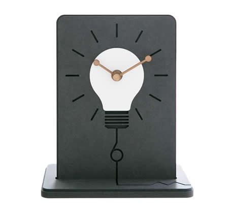 Light bulb Silent Table Clock Non Ticking Desk Clock