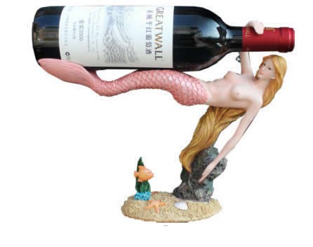 Mermaid Sculpture Wine Bottle Holder