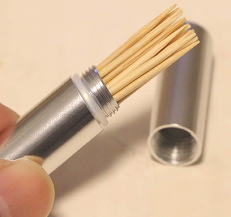 Metal Toothpick Holder With Key Ring 