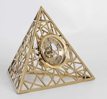 Metal Triangle Desk Clock
