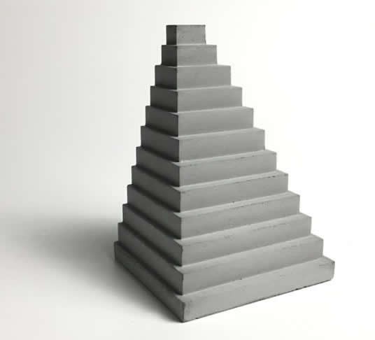 Modern Concrete Stairway Bookends