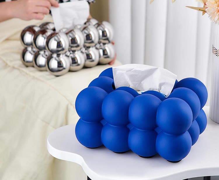 Modern Geometric Art Ball Shaped Desktop Decoration Tissue Box