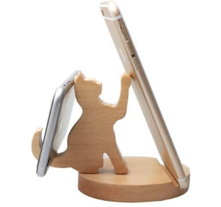 Natural Wooden Cell Phone Stand  Holder