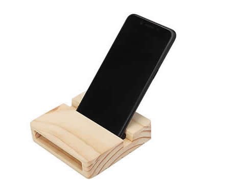 Natural Wooden Cell Phone Stand Holder Dock Sound Amplifier Stands