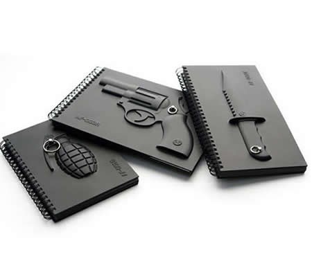 Novel 3D Revolver  Cover Notebook