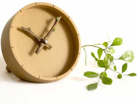 Plant Branch Sprout   Desk Clock