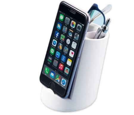Plastic Pen Holder with Phone Holder Desk Organizer Mobile Bracket Stand Storage 