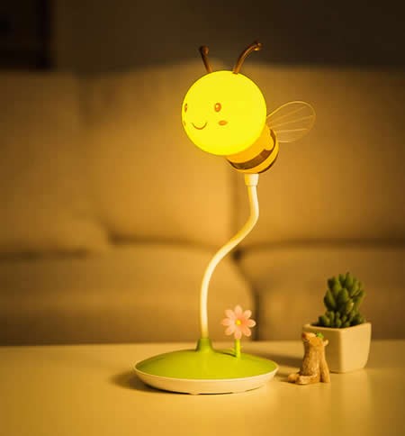 Portable Bee Rechargeable Led Night Light with Wireless Remote Control