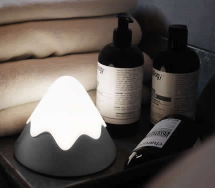 Rechargeable Adjustable Brightness, Touch & Sound Control Cone  Night Light Bedside Lamp