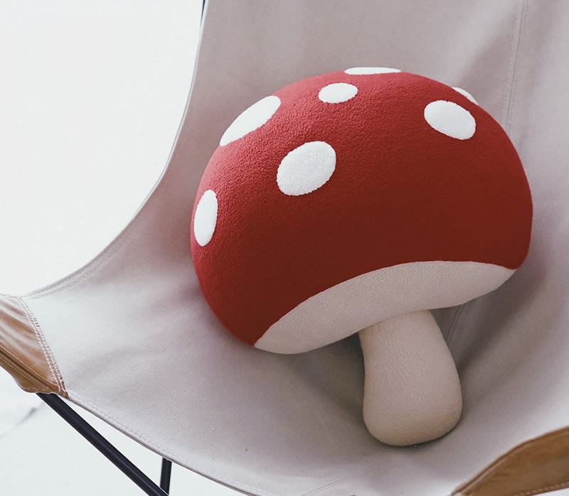 Red Big Mushroom Plush Pillow,Holiday Gifts