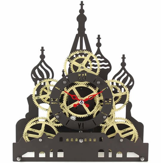 Red Square  Gear Desk Clock