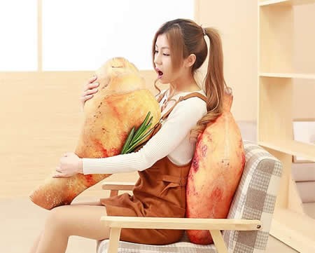 Roast Chicken Leg Duck Leg Chicken Wing  Plush Toys Funny Throw Pillow