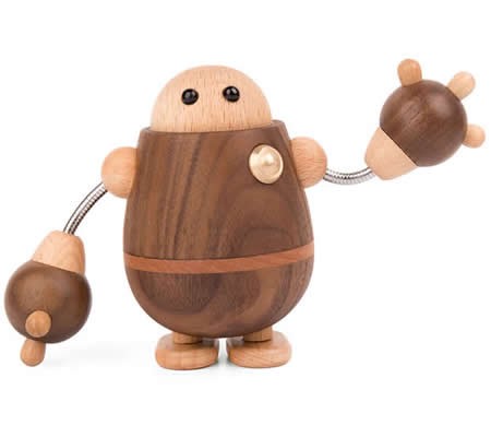 Cute Robot Wooden Music Box