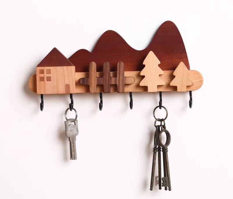 Rustic Wooden Small House Decorative Wall Hanging