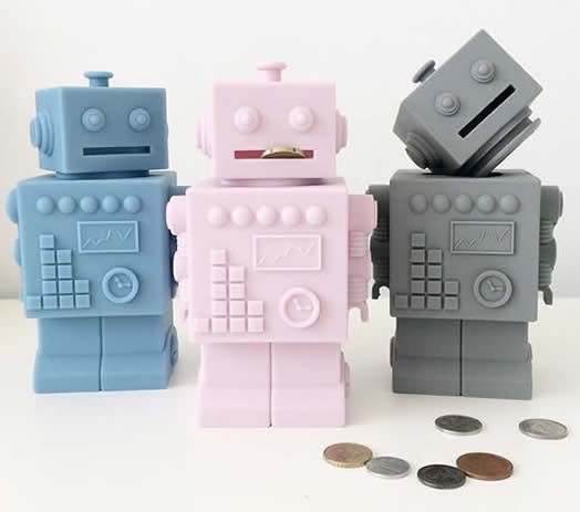 Silicone Robot Piggy Bank