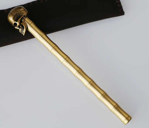 Skull Metallic Brass Pen
