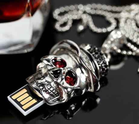 Skull Skeleton Head Shape USB Flash Drive