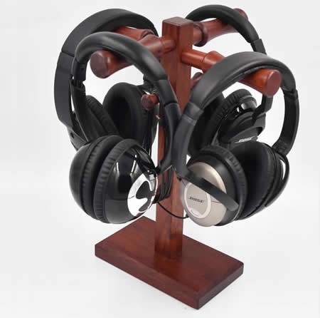 Solid Wooden Headphones Stand Hanger