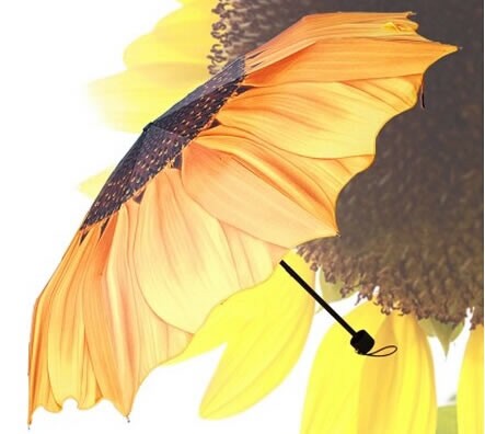 Sunflower Style 3 Folding Travel Umbrella