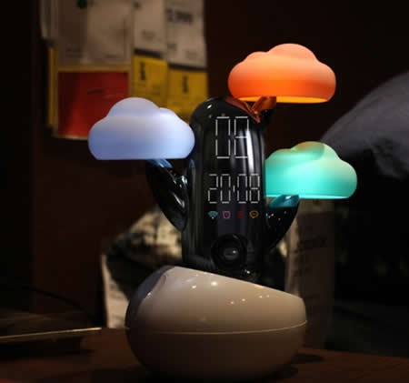 Tree LED Digital Smart Alarm Clock Weather Forecast