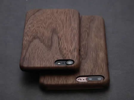  Ultra Thin  Wooden Phone Case for iPhone 8/8Plus/7/7 Plus/6/6 Plus/6S/6S Plus,Black Walnut