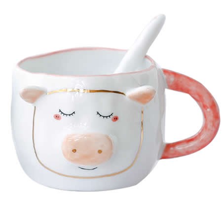 Unique Pig Coffee Mug Cup