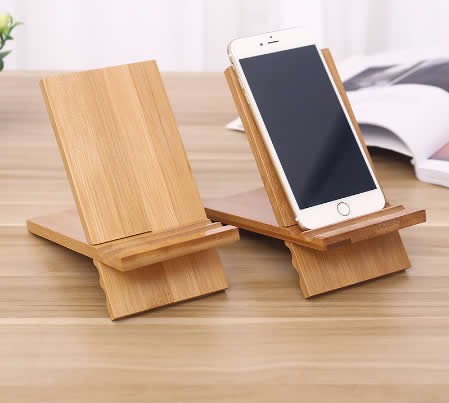 Universal Wooden Multi-angle Cell Phone Stand Holder Tablet Stand