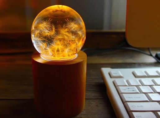 USB Dandelion Crystal Night light