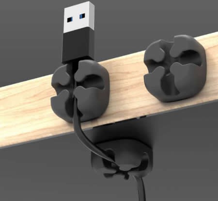 USB Holder Multi Purpose Cable Clips