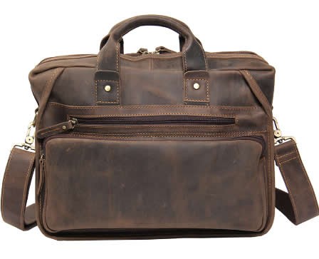 Vintage Handmade Leather Messenger Bag for Briefcase Satchel Bag &under to 14 inch Laptop 