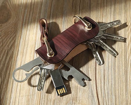 Vintage Hanmade Leather Key Organizer Key Holder  key case 