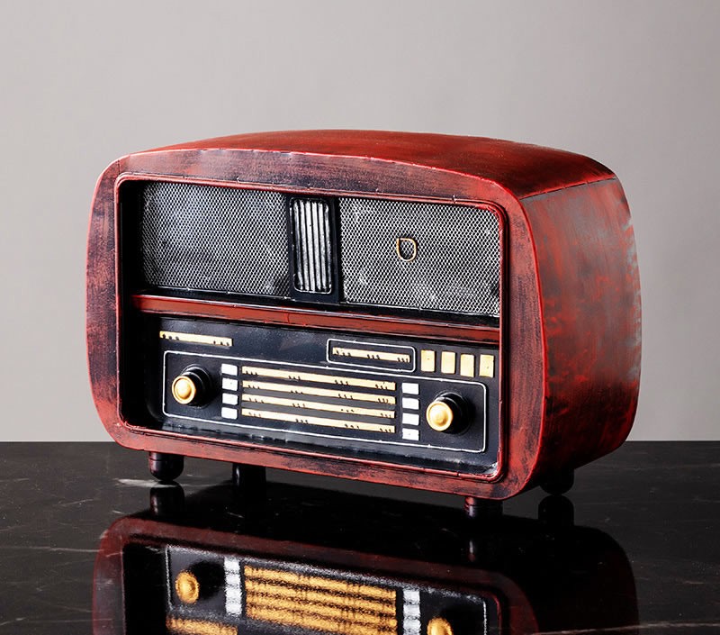 Vintage Iron Radio Model Home Decoration