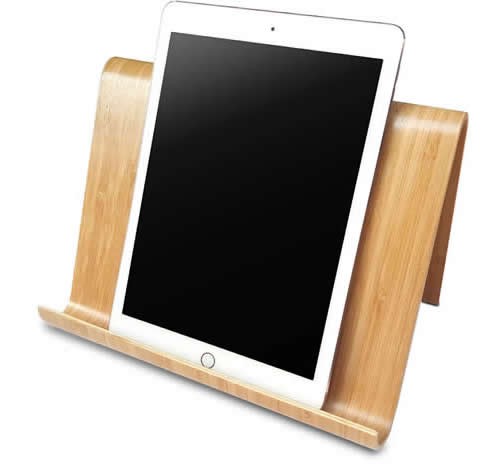 Natural  Wooden iPad and Cook Book Stand 