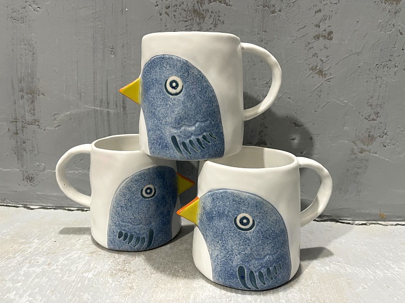Whimsical Bird Ceramic Mug