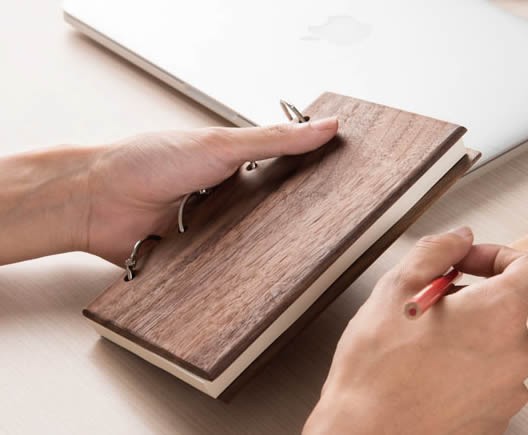  Wood Cover NoteBook 