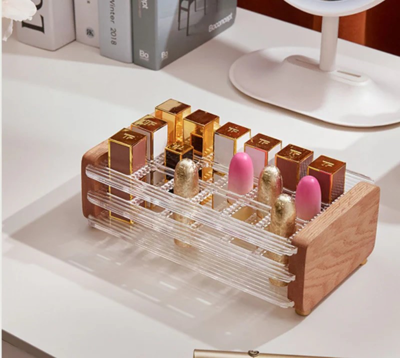 Wood Cosmetics Desktop Storage Box Girl Gift