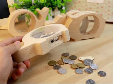 Wood  Animal  Piggy Bank