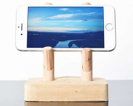 Wood Mobile Phone Stand, Smartphone Cell phone Stand Holder 