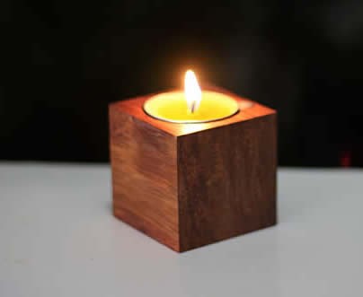 Wooden Candle Holder Set of 5