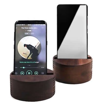 Wooden Cell Phone Stand Wood Speaker Sound Amplifier Desk stand for iphone android phone